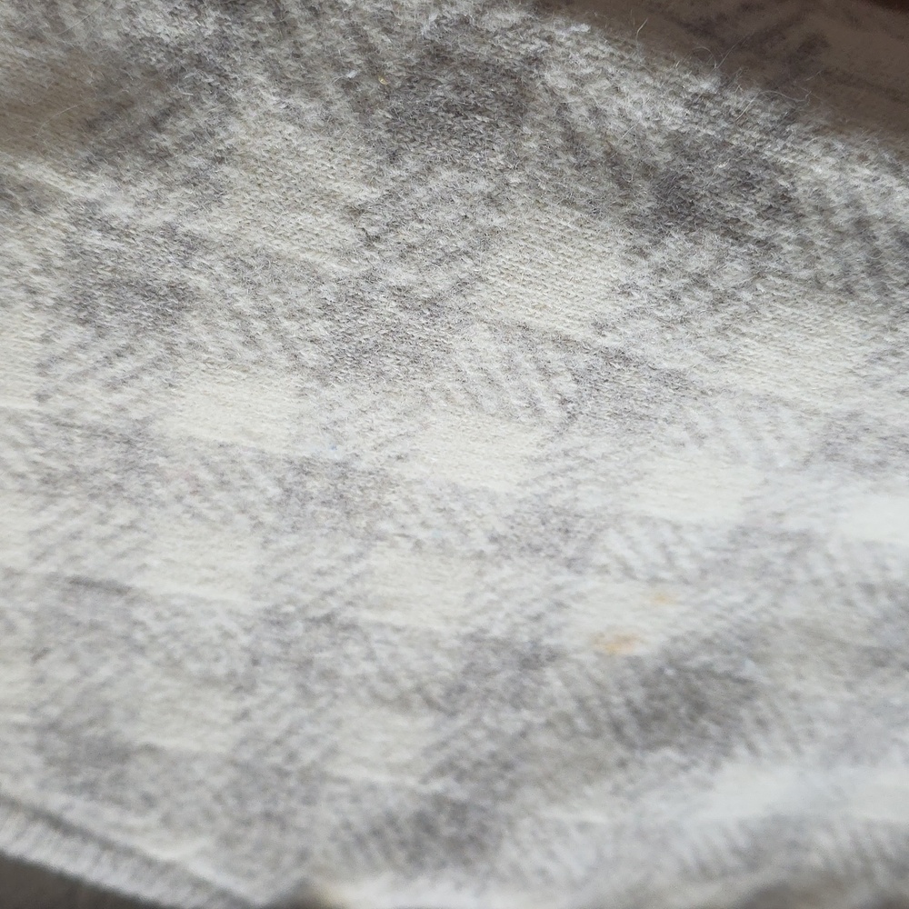 Lambskin Wool Rabbit Hair Vintage Cream Vest Size S - Picture 3 of 9